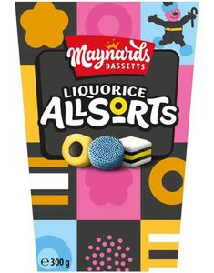 Gaveeske med Maynards Bassetts Allsorts Liquorice 300 gram