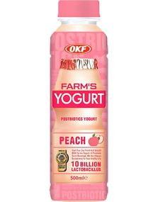 OKF Farm's Yogurt peach - Drikkeyoghurt med Ferskensmak 350 ml (Korea)