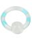 Akryl Aqua Stripes Ball Closure Ring Piercing