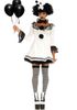 Pierrot Clown - Klovnekostyme til Dame - Small/Medium
