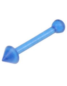 Rett Blå Nesepiercing med Spike