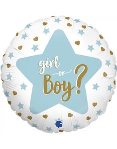 Boy or Girl? Rund Folieballong med ca 46 cm 