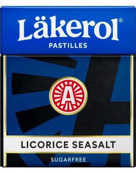 Läkerol Sugarfree Licorice Seasalt / Lakris Sukkerfrie Pastiller med Havsaltsmak 25 gram