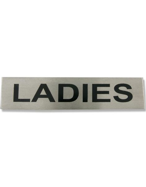Ladies - 16x3 cm Rustfritt Metallskilt