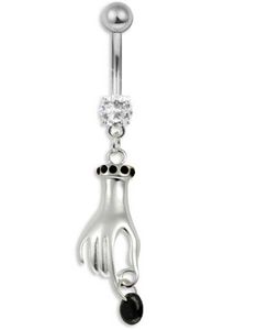 Material Girl Navlepiercing - Svart