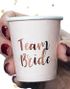 10 stk "Team Bride" Rosegull Shotglass i Papir - Hen Party