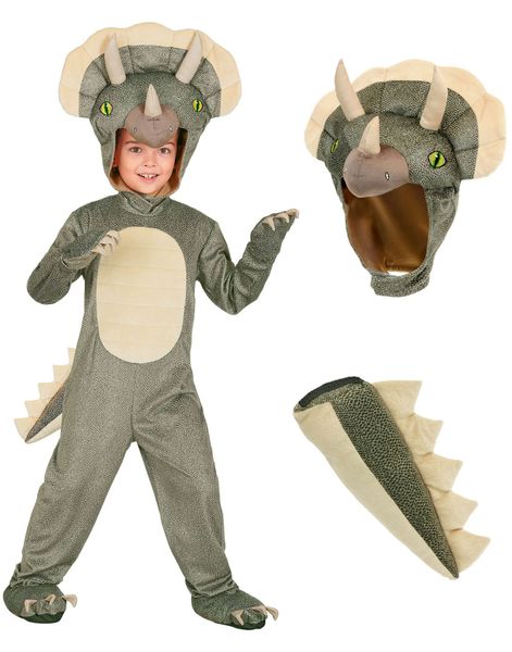Triceratops Dinosaurkostyme til Barn
