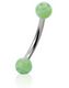 Round Green - 1.2 x 8 mm Øyenbrynspiercing