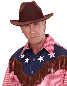 Brun Cowboyhatt med Snor