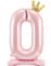 Lys Rosa Tall Folieballonger med Krone 84 cm