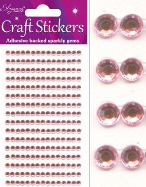 240 stk Selvklebende Rosa Perler 4 mm
