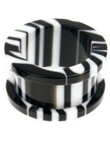 Blended - Hvit og Svart Piercing Tunnel
