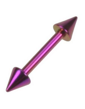 Rett Lilla Øyenbrynspiercing med Spike Kuler - 1,2 x 8 mm