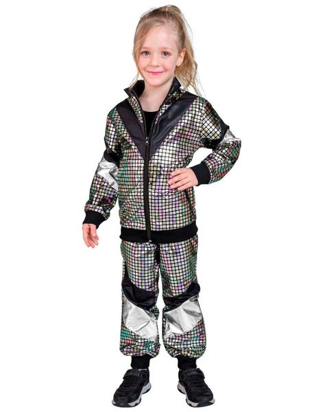 Holografisk/Iriserende 80-talls Grilldress til Barn