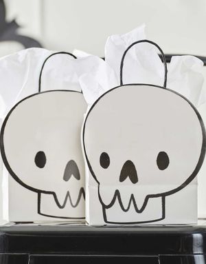 6 stk Hodeskalleformet Godteposer - Boo! Party