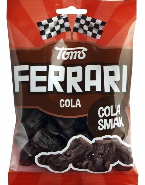 Toms Ferrari Cola - Bilformede Vingummibiter med Colasmak 120 gram