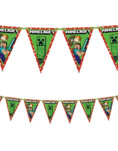 Minecraft Vimpelbanner i Papir 2,3 meter