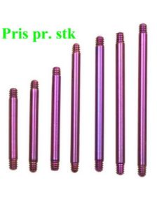 Lilla Rett stang i Titan til 1,6 mm Kule