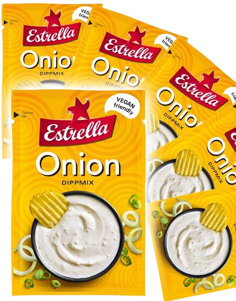 18 stk Estrella Onion Dipmix 22 g - Med Løksmak - Hel Eske