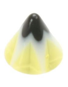 Star Spike Gul - 4 mm Akrylkule til 1,2 mm stang
