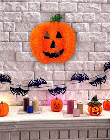 Glitrende Halloween Gresskarveggdekorasjon