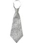 Glitrende Sølvfarget Lurex Slips