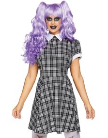 Plaid Babydoll - Dukke Kostyme