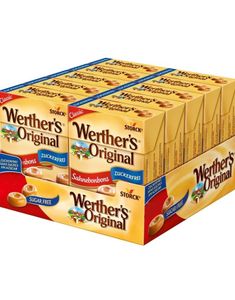 10 stk Werthers Original Sukkerfrie Karamell Sukkertøy - Hel Eske 420 gram