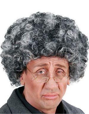 Grampa Afro - Grå Parykk