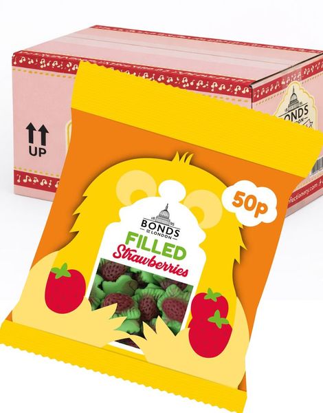 20 stk Filled Strawberry - Bonds of London Hel Eske (UK)
