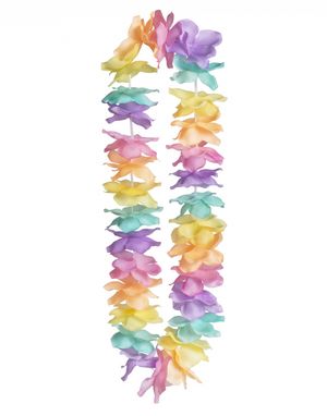 Hawaiikrans med Pastellfargede Blomster