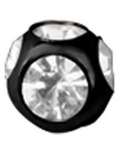 Diamond Spaceship Black/Crystal - 5 mm Stålkule til 1,6 mm stang