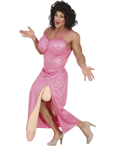 Drag Queen Kostyme med Stor Penis