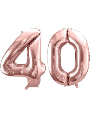 40 år ballonger 35 - cm rosegull