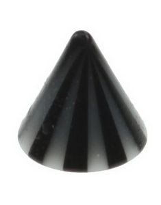 Stripete Spike Black - 3 mm Akrylkule til 1,2 mm stang
