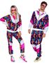  80 Talls Disco 8 Grilldress til Voksen UV GLOW - Strl XL