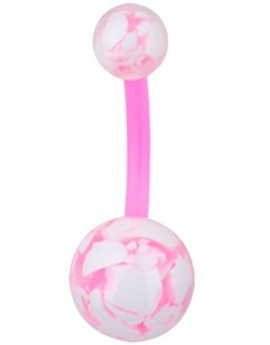 Sukkertøy Rosa Navlepiercing