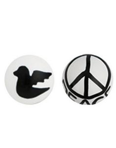 Peace - Hvit Akrylkule