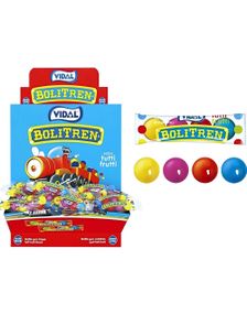 200 stk Vidal Bolitren - Dispenser Eske med Tutti Futti Tyggegummi 800 gram
