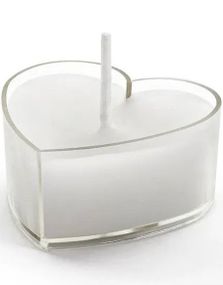 10 stk Hjerteformet Stearinlys - 4 cm