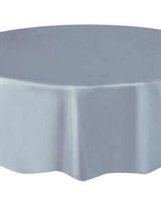 Sølvfarget Rund Plastduk 213 cm