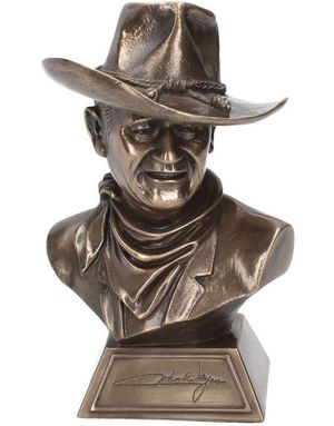 John Wayne - Bronsefarget Byste 18 cm