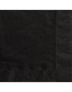 20 stk Svarte Servietter 33x33 cm
