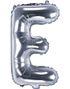 Sølvfarget Bokstavballonger A-Z - 35 cm