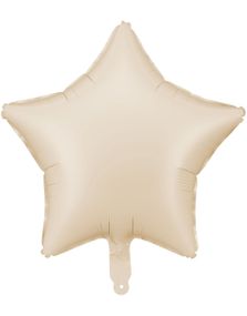 Stjerneformet Beige Folieballong 48 cm