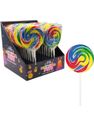 24 stk Rainbow Swirl Pops - Rund Regnbuefarget Kjærlighet - Candy Realms - Hel Eske 1,32 kg