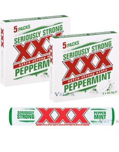 5-Pack Seriously Strong Peppermint - Sukkertøy/Pastiller med Sterk Peppermyntesmak 202,5 gram
