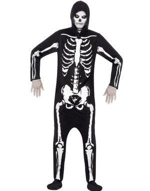 Skjelett Kigurumi Kostyme til Mann