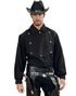 Svart Cowboyskjorte med Sølvfargede Knapper