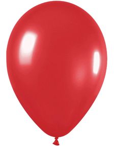 100 stk 23 cm MEGAPACK - Rød Metallic Ballonger